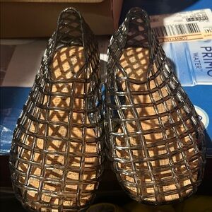 Wild Diva Black Mesh Women's Flats